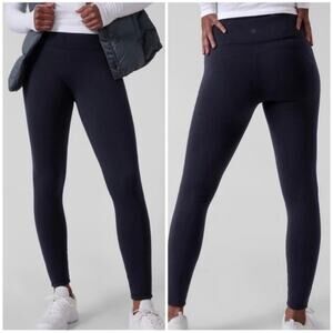 Athleta Altitude Tight in Polartech Power Stretch Navy Blue 1X 486200